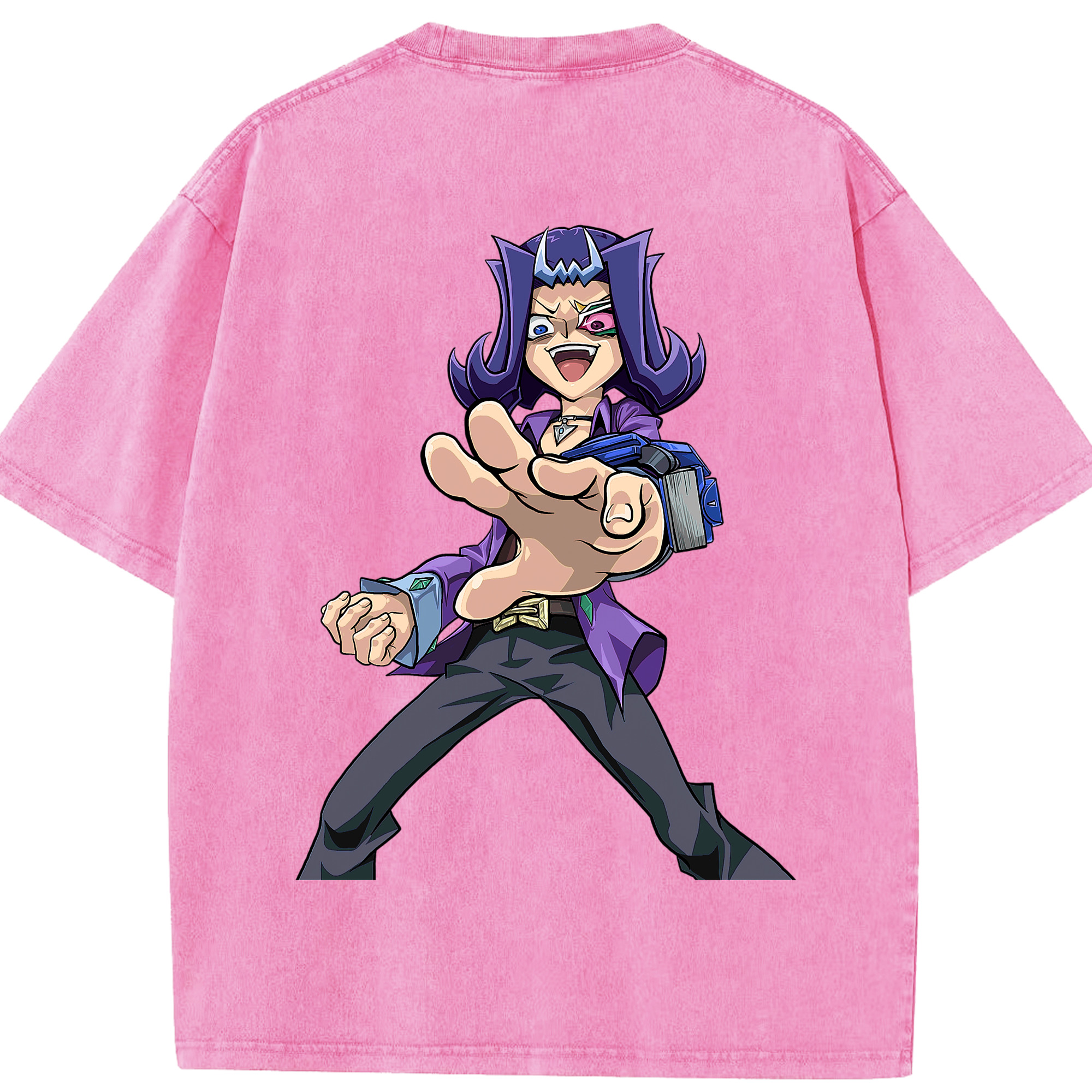 （画像用） 遊☆戯☆王 Yu-Gi-Oh! 綿100% ヴィンテージ風 半袖Tシャツ（背面プリント）